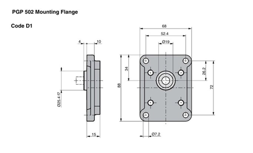 Bơm bánh răng Parker PGP502A0021CP2D1NJ4J3B1B1 